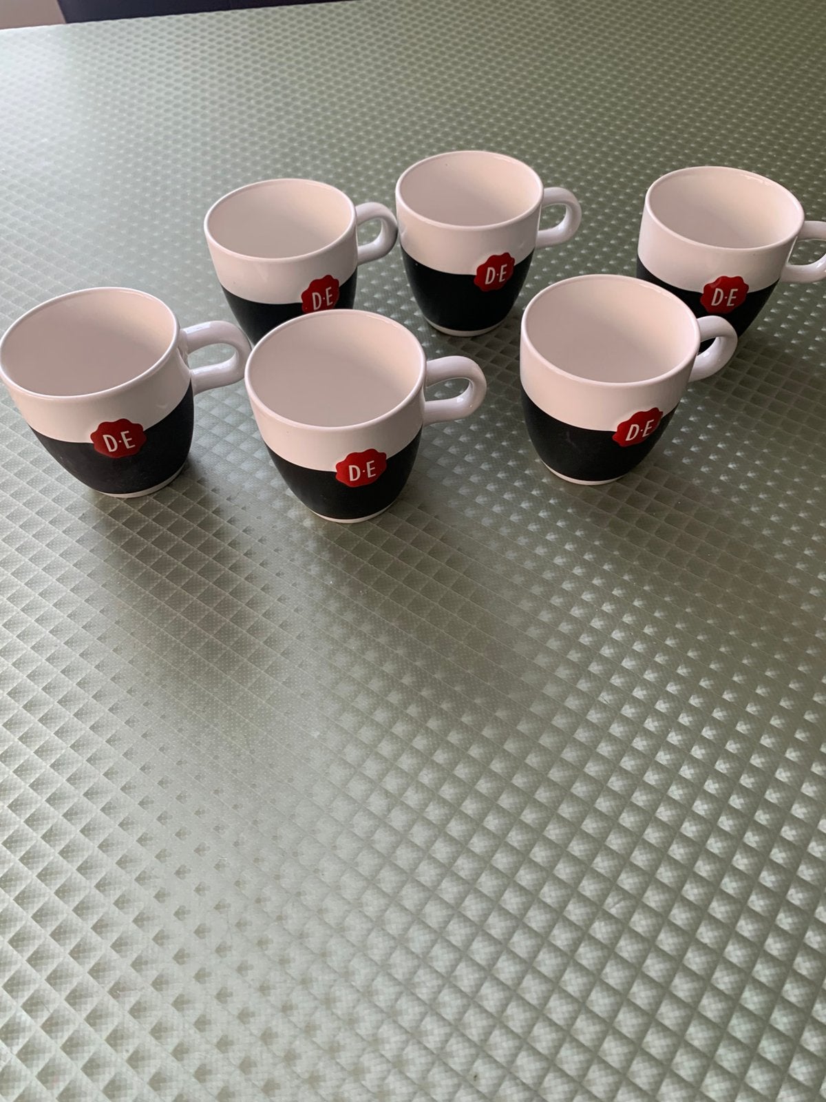 Douwe Egberts Burendag 6 ,, krijt” cappucino koppen, Ophalen of Verzenden, Zo goed als nieuw, Overige stijlen, Kop(pen) en/of Schotel(s)