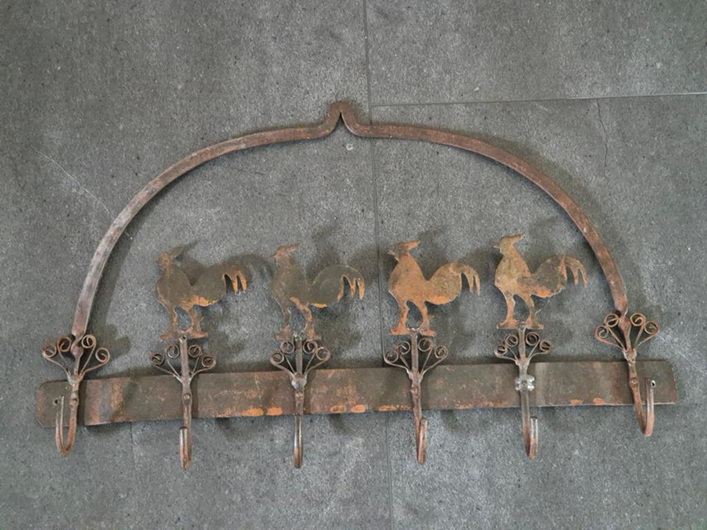 Kapstok met kippen/hanen, Antiek en Kunst, Curiosa en Brocante, Ophalen of Verzenden