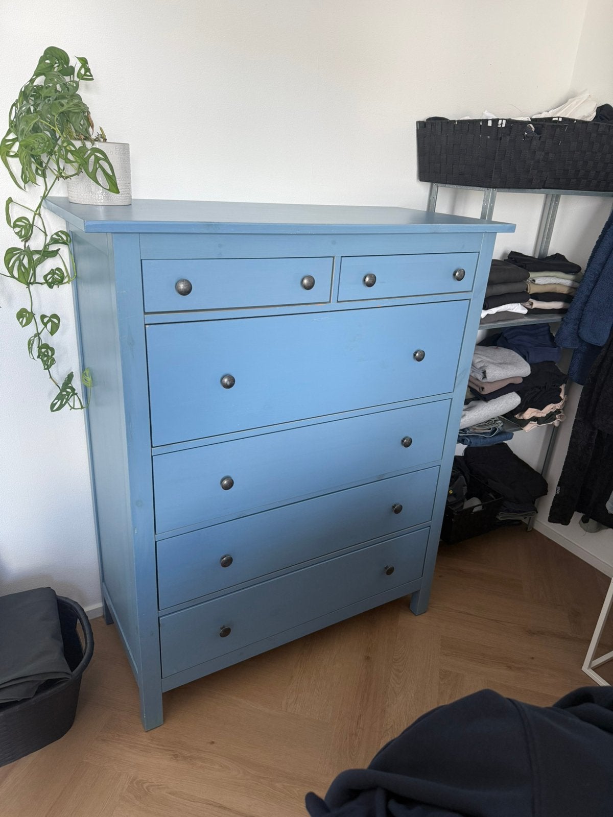 IKEA Hemnes blauwe ladekast, Huis en Inrichting, Ophalen, Gebruikt, 5 laden of meer, 100 tot 150 cm