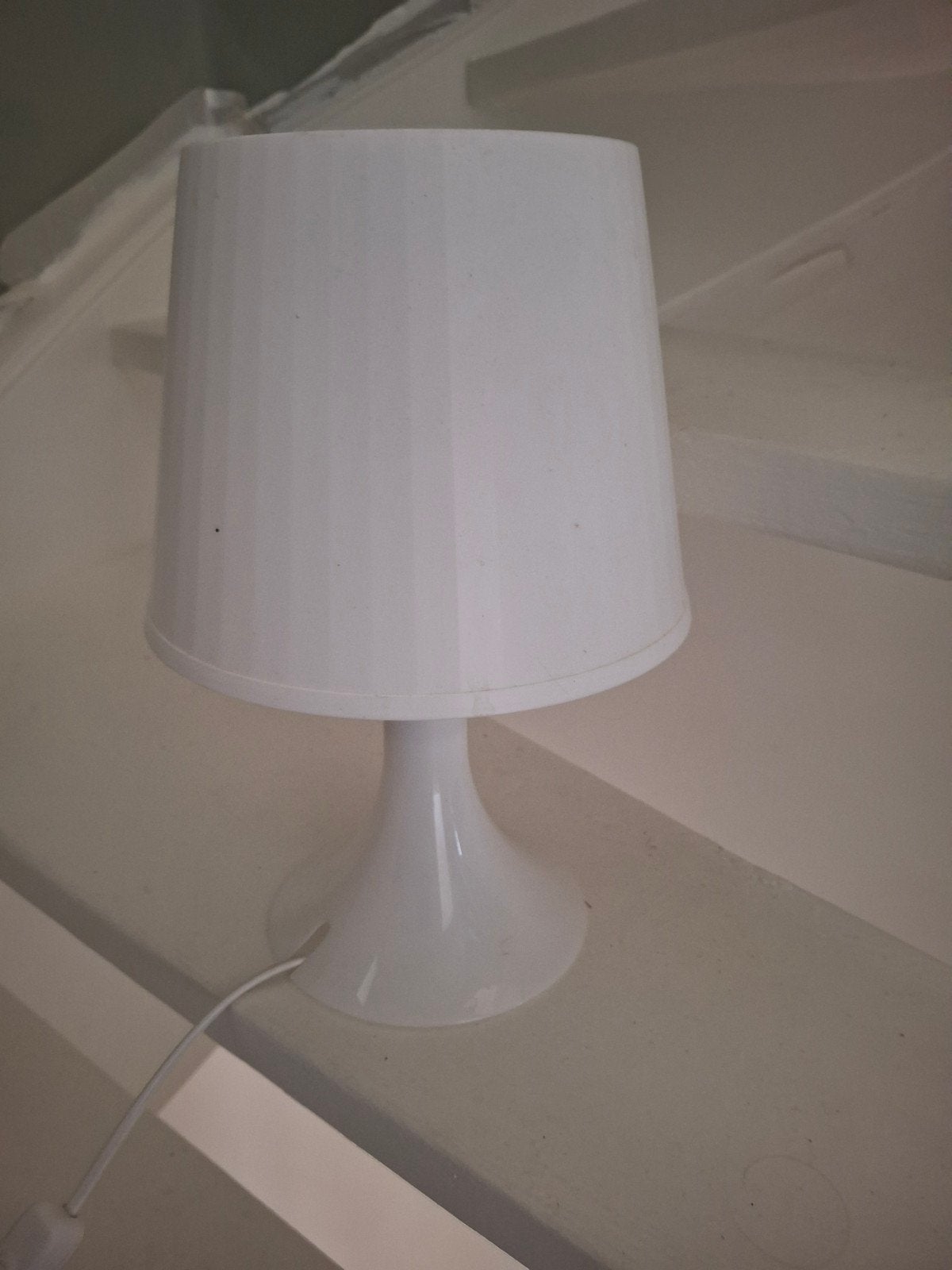 IKEA Lampan tafellamp - wit, Kunststof, Gebruikt, Nachtlamp, Wit