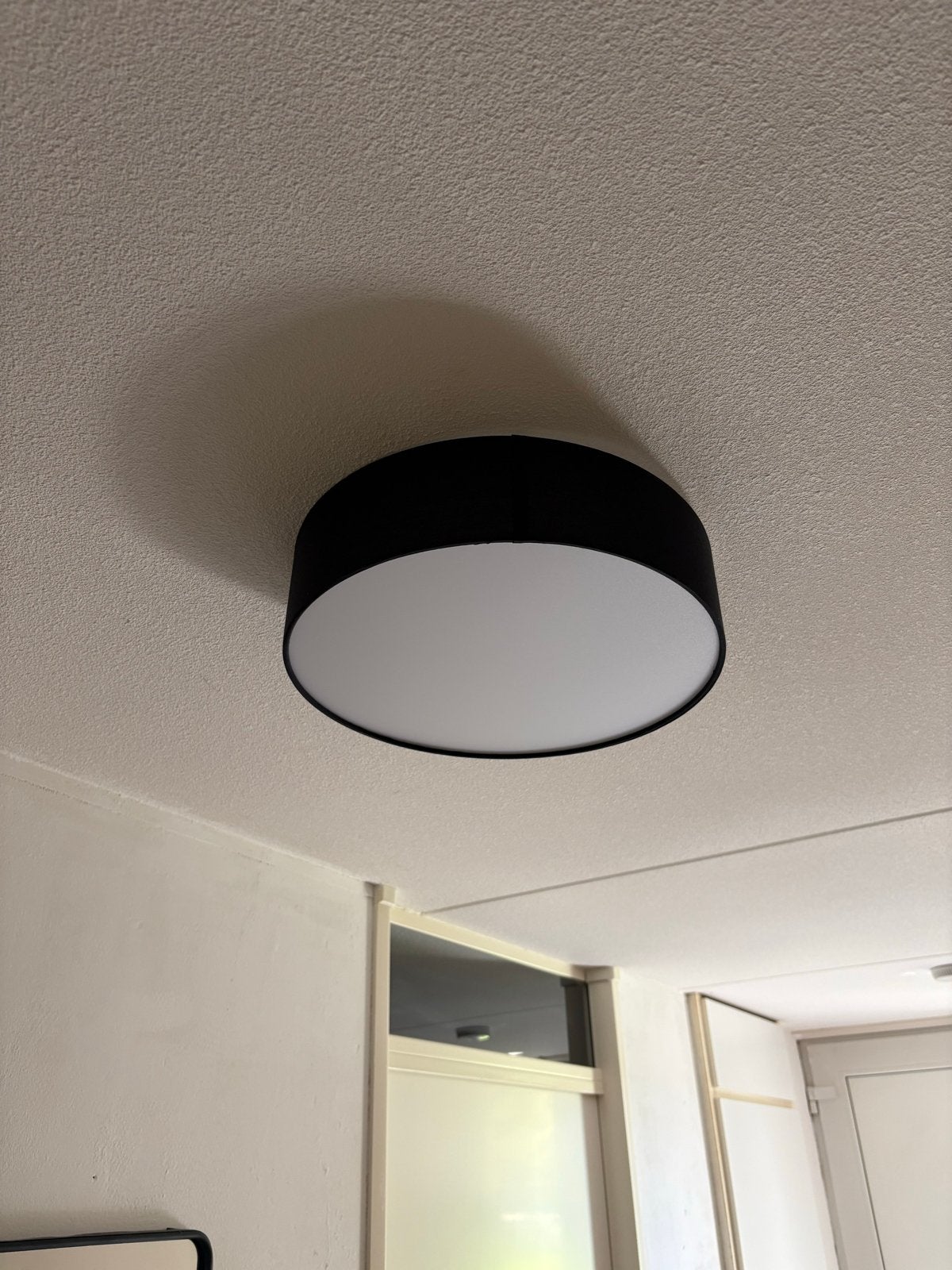 B.K.Licht Plafondlamp Ø38cm Zwart - excl. 2x E27, Ophalen, Zwart, Nieuw, E27 (groot)