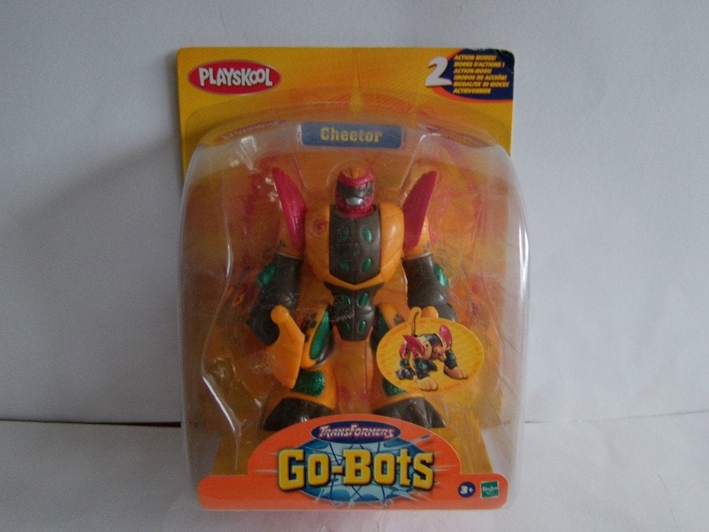 Oude Playskool Go-Bots, Cheetor in Box. Hasbro, uit 2003, Verzamelen, Overige generaties, Ophalen of Verzenden, Zo goed als nieuw