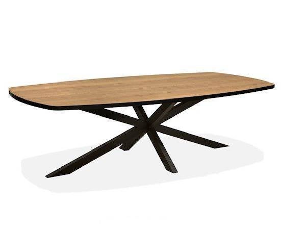 Ovale Eettafel Costa 220120 in Sheesham, Kunststof, 100 tot 150 cm, Ophalen of Verzenden, Vijf personen of meer