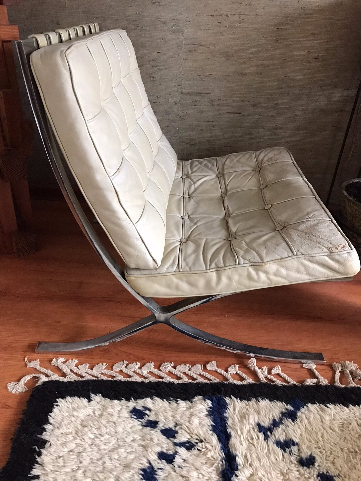 Barcelona chair vintage /Mies vd Rohe, Ophalen, Gebruikt, 75 tot 100 cm