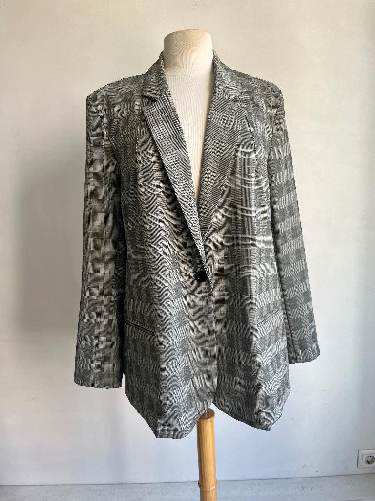 tessa koops blazer ruit grijs, Tessa koops, Verzenden, Maat 46/48 (XL) of groter, Zo goed als nieuw