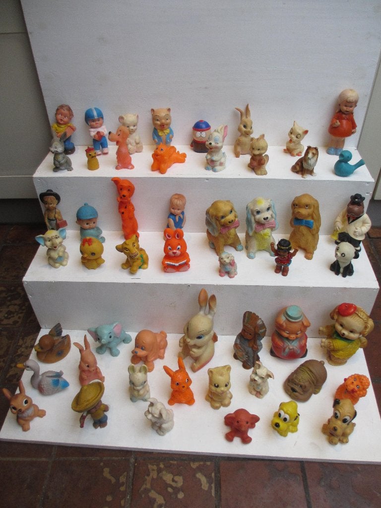 52 pieppoppetjes vintage piepfiguren jaren 60-70 (on)gemerkt, Antiek en Kunst, Antiek | Speelgoed, Ophalen of Verzenden