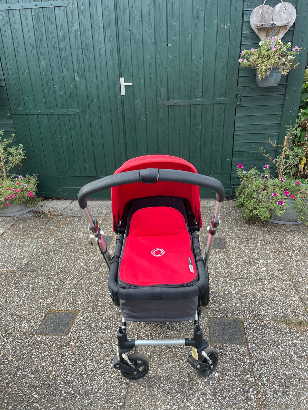 Bugaboo Kinderwagen Antraciet/Rood - Incl. Maxi-Cosi adapter, Ophalen, Gebruikt, Bugaboo, Combiwagen
