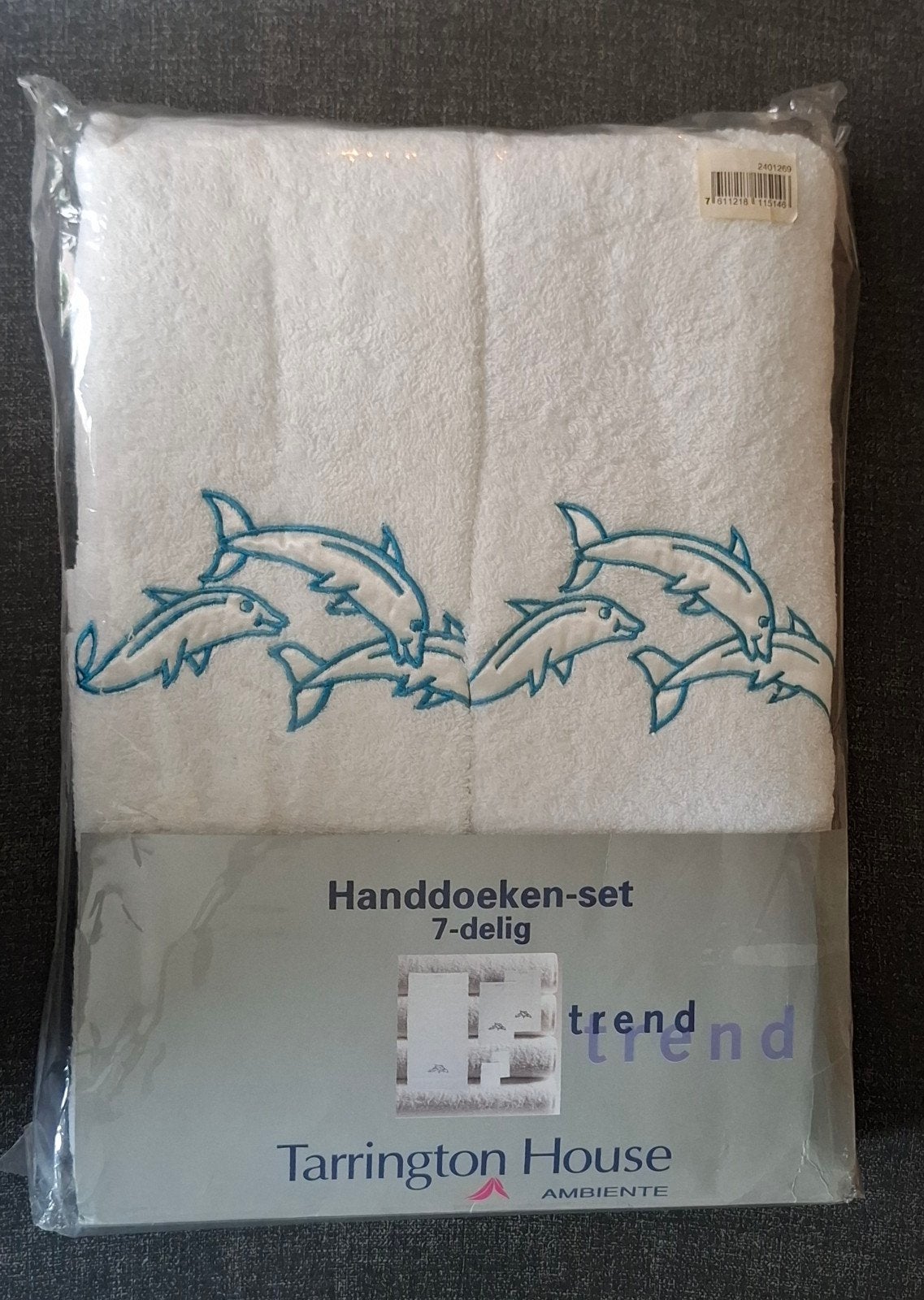 NIEUW dolfijn/ dolfijnen handdoeken set 7 delig, Ophalen, Nieuw, Handdoek