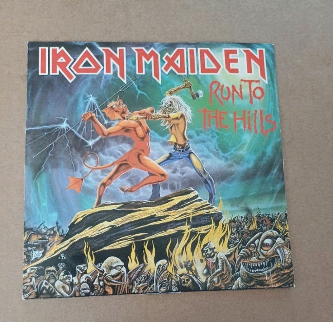 Iron Maiden  - Run To The Hills, Cd's en Dvd's, Vinyl Singles, Beschermende buitenhoes, Ophalen of Verzenden, Gebruikt, Pop