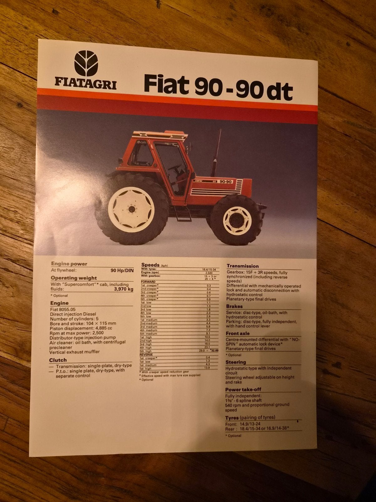 tractor folder Fiatagri Fiat 90-90 dt, Ophalen of Verzenden
