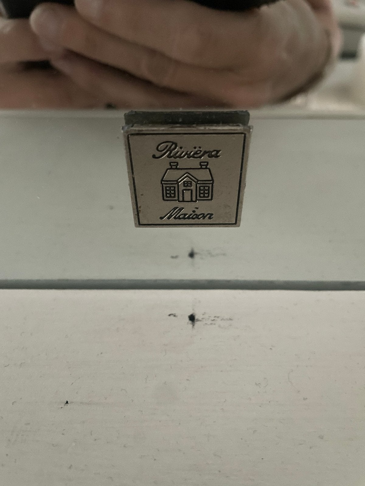 Riviera Maison spiegel met sierlijke lijst, Huis en Inrichting, Woonaccessoires | Spiegels, Ophalen, Gebruikt, 75 tot 100 cm, 150 tot 200 cm