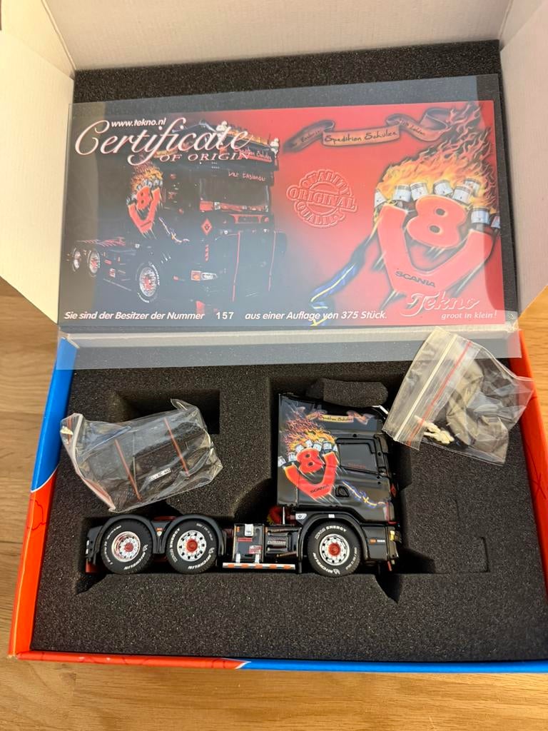 Tekno scania schulze ex schubert nieuw, Ophalen of Verzenden, Nieuw, Bus of Vrachtwagen, Tekno