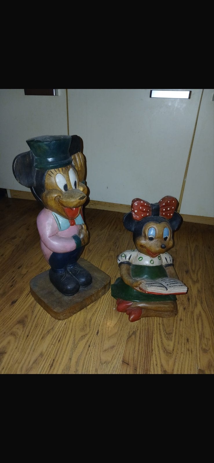 Vintage Disney beeldjes en telefoon, Ophalen, Donald Duck, Gebruikt, Beeldje of Figuurtje