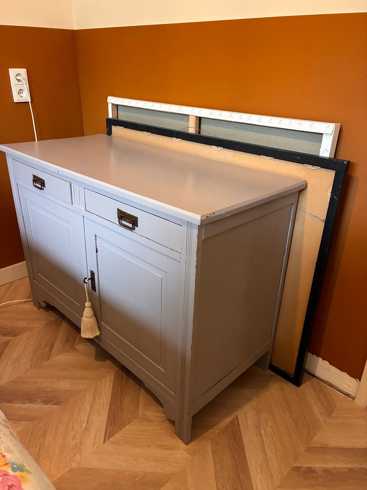 Vintage opbergkast / dressoir - grijs, Ophalen
