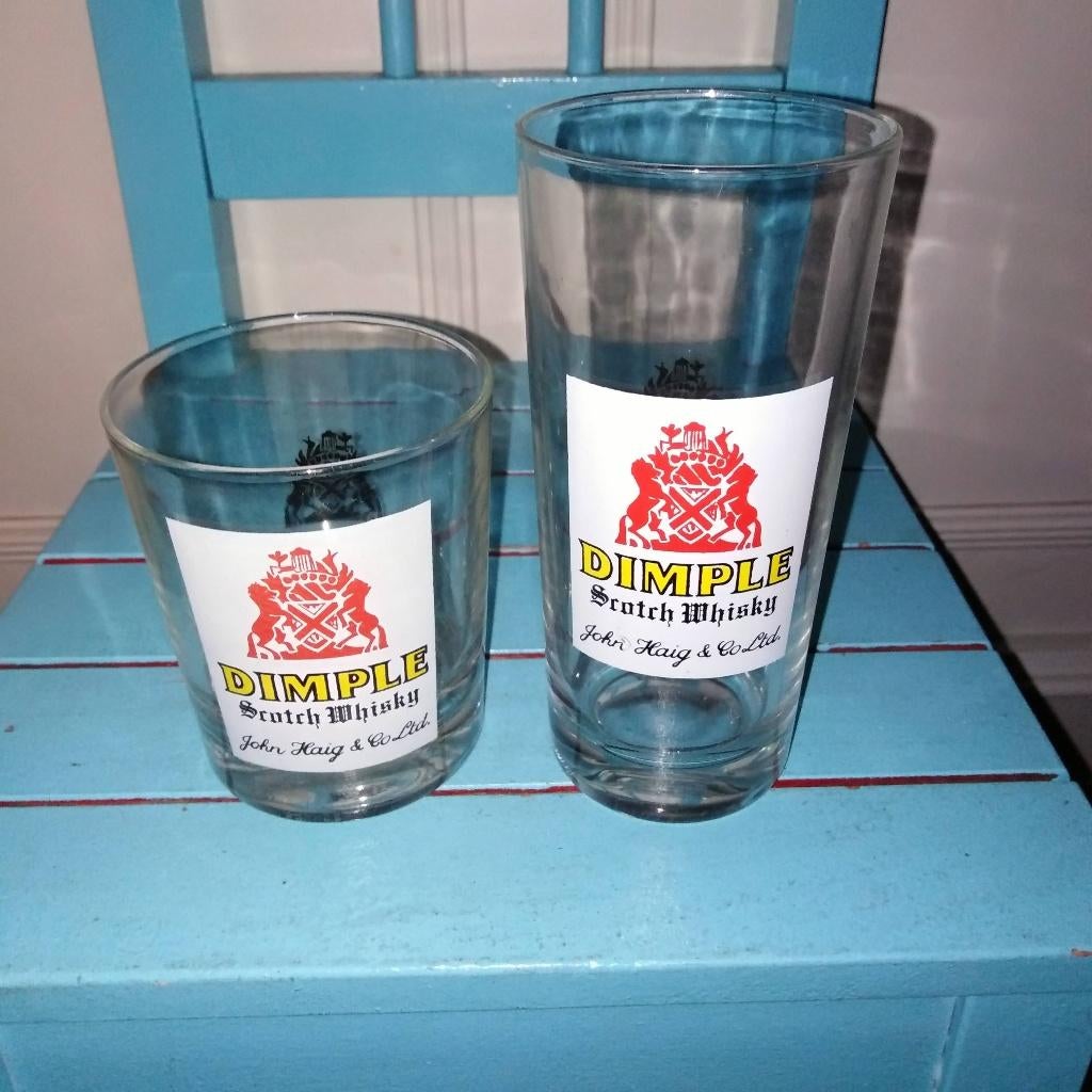 Dimple scotch whisky glazen 2 stuks, Ophalen, Gebruikt, Overige typen