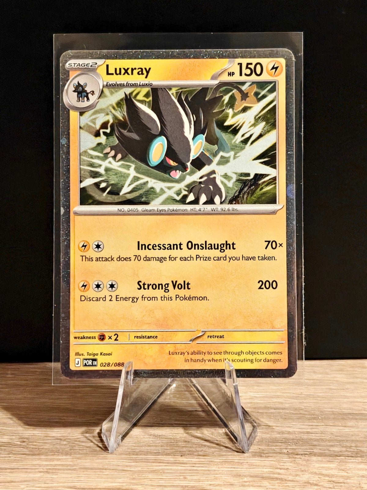 xPOR028 Luxray Cosmos Holo Pokémon, Ophalen of Verzenden, Nieuw, Losse kaart, Foil