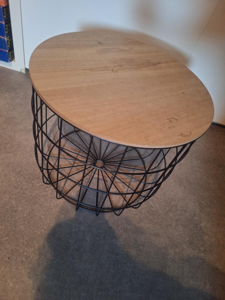 Draadstaal tafeltje, Ophalen of Verzenden, Rond, 50 tot 100 cm, 50 tot 100 cm