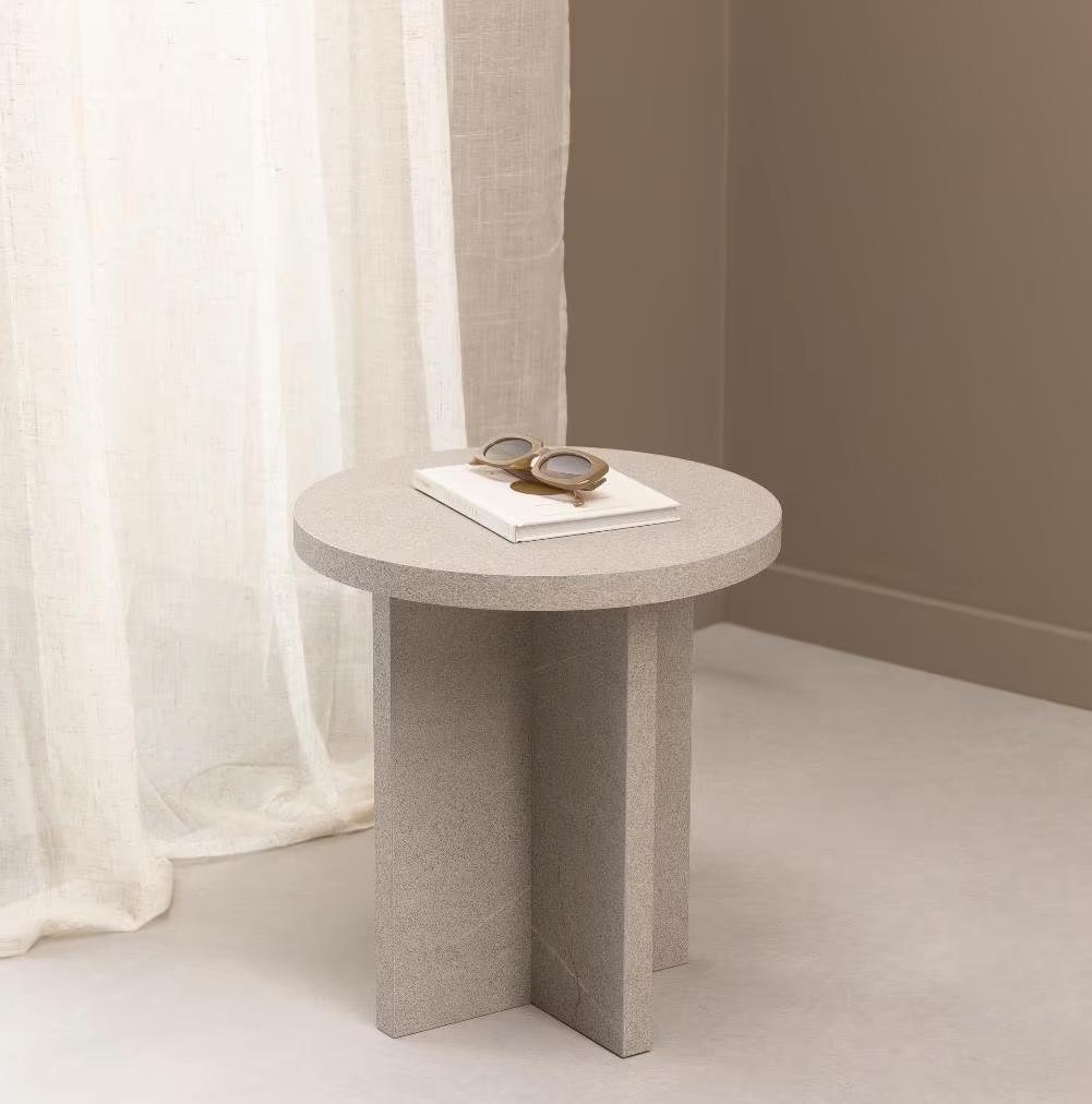 Opheffingsuitverkoop op=op Bijzettafel Rond 40cm Betonlook, Huis en Inrichting, Tafels | Bijzettafels, Nieuw, Rond, Minder dan 45 cm