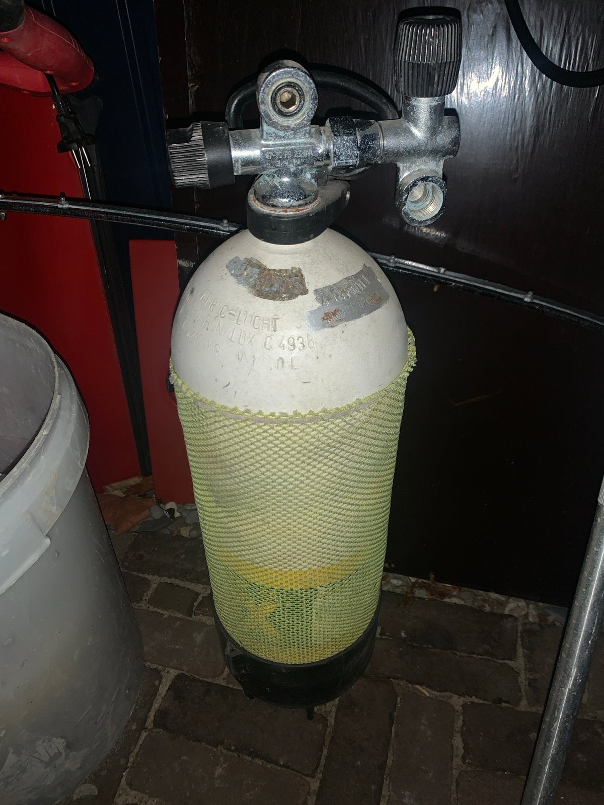 Duikfles met kraan - 10 liter, Ophalen of Verzenden, Gebruikt, Duikfles