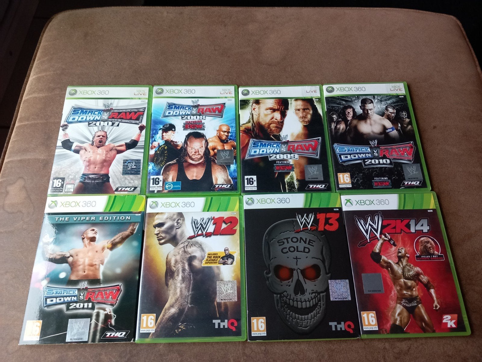 WWE SmackDown vs. Raw & WWE 2K Xbox 360 Games (8 stuks), Gebruikt, Vechten, THQ / 2K, Onbekend