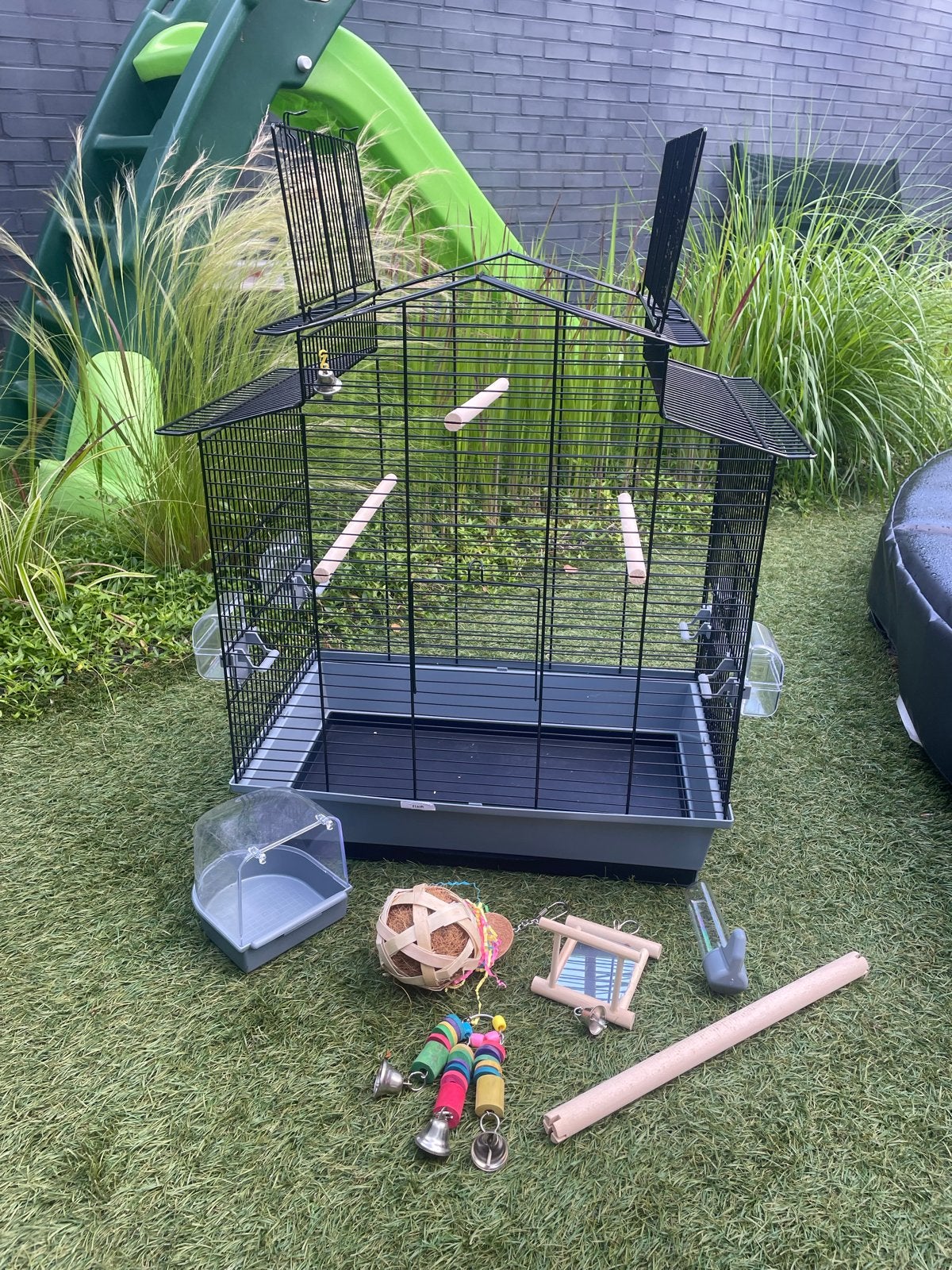 Mooie grote vogelkooi, Ophalen, Zo goed als nieuw, Metaal, Vogelkooi