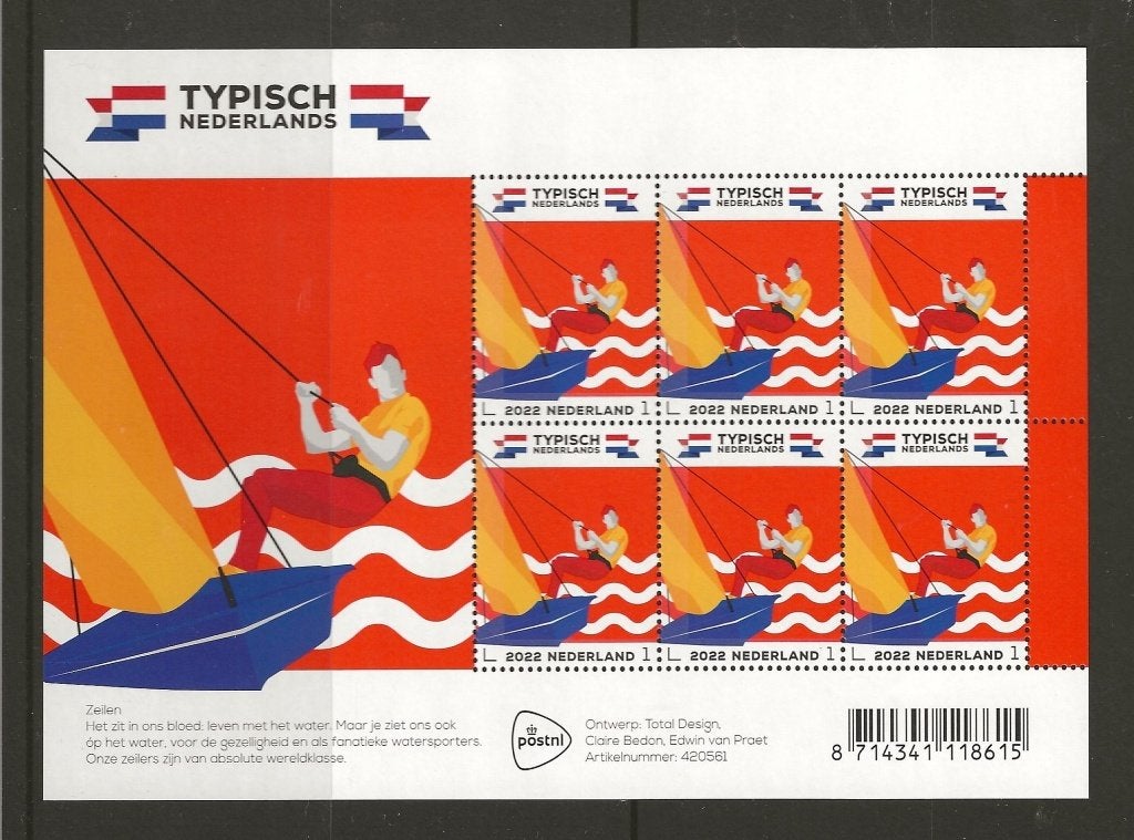 Vel Typisch Nederland Zeilen, no V4026, postfris, Ophalen of Verzenden, Postfris