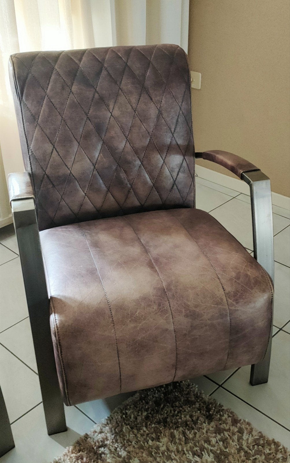 Relax fauteuil Flo, Huis en Inrichting, Fauteuils, Ophalen, Zo goed als nieuw, 75 tot 100 cm, Industrieel