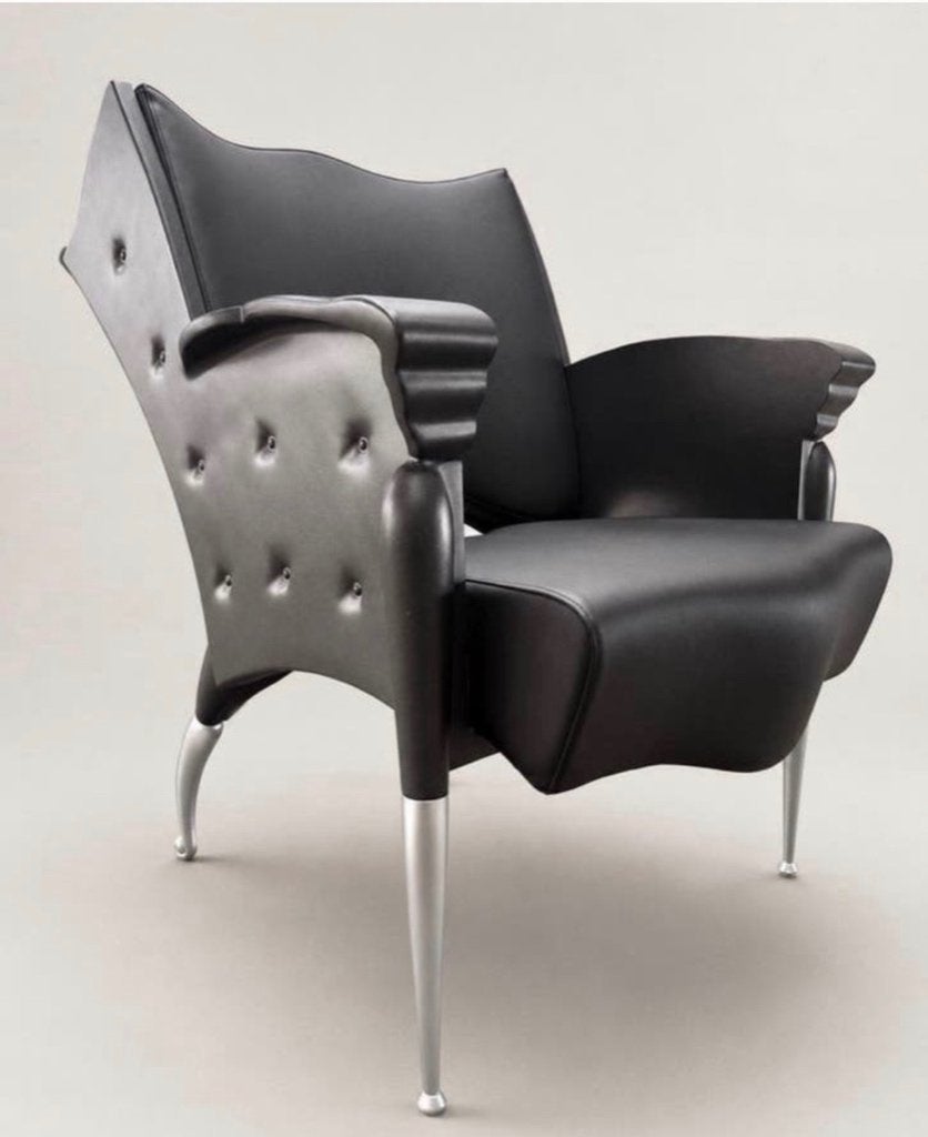 Borek Sipek Maletak fauteuil nieuwstaat Memphis Design, Ophalen, 75 tot 100 cm, Zo goed als nieuw, Metaal