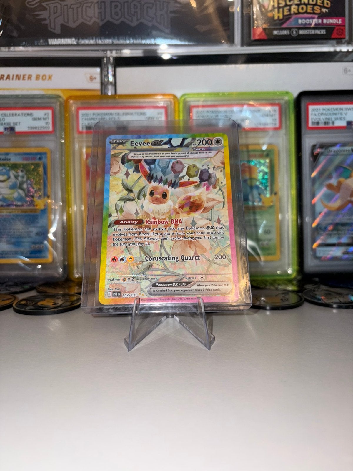 Eevee EX - prismatic evolutions - 167/131 - SIR, Ophalen of Verzenden, Zo goed als nieuw