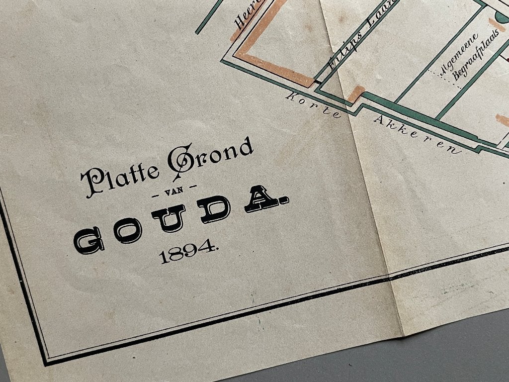 Gids voor GOUDA uit 1894 (met plattegrond), Ophalen of Verzenden, 19e eeuw, Gelezen