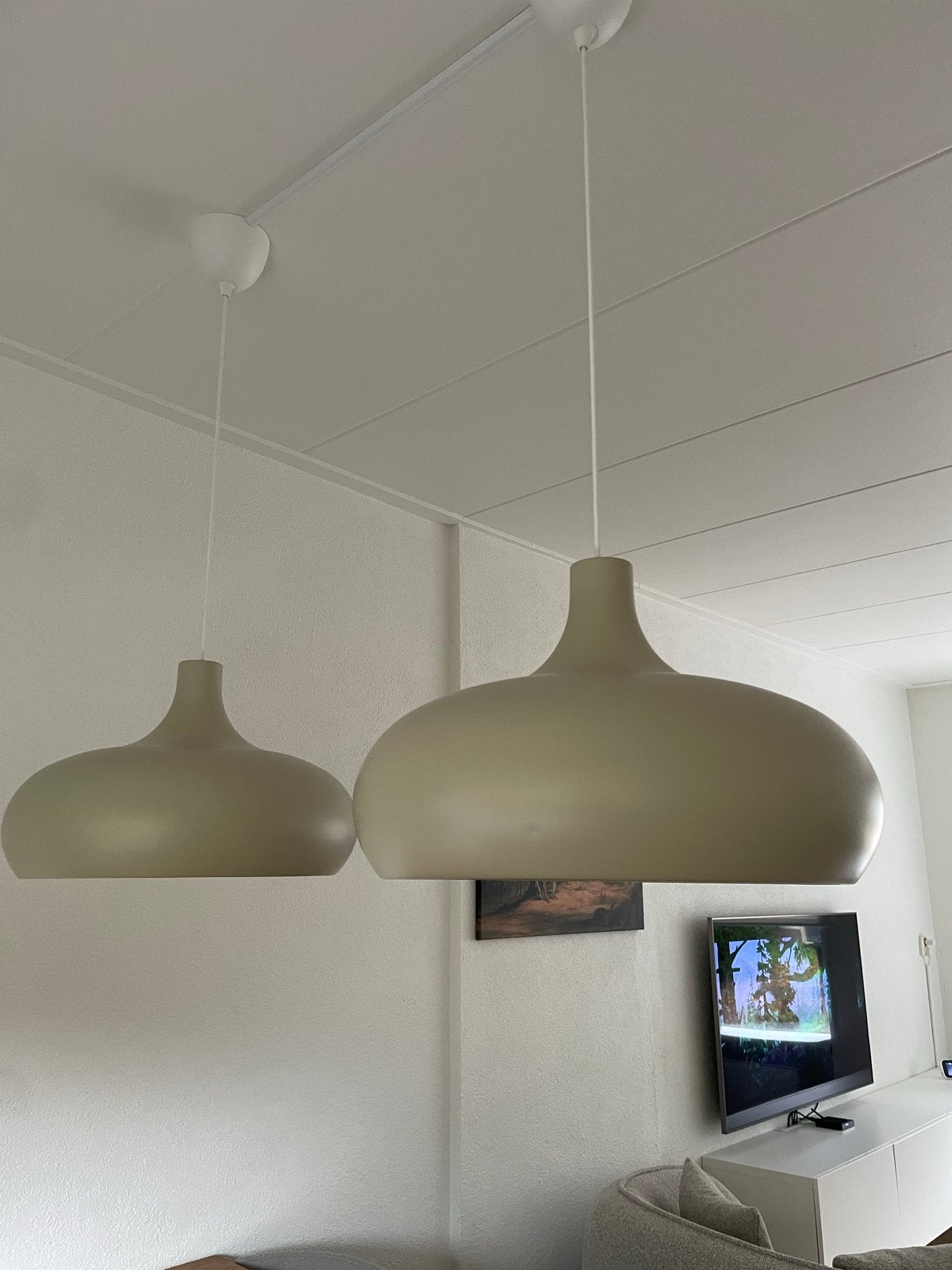 2x IKEA VÄXJÖ hanglampen - Modern design, Huis en Inrichting, Ophalen of Verzenden, Gebruikt, Metaal, E27 (groot)