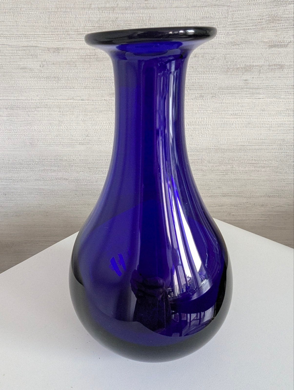 Vintage Boda Zweden glazen vaas - Erik Höglund - Kobaltblauw, Ophalen of Verzenden, Blauw, Glas
