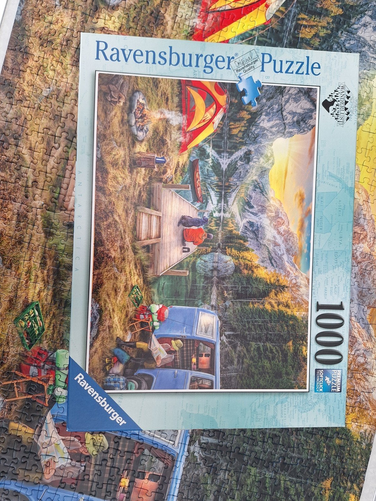 Ravensburger 1000 stukjes - Avontuurlijke Reis, Ophalen, 500 t/m 1500 stukjes, Zo goed als nieuw, Legpuzzel