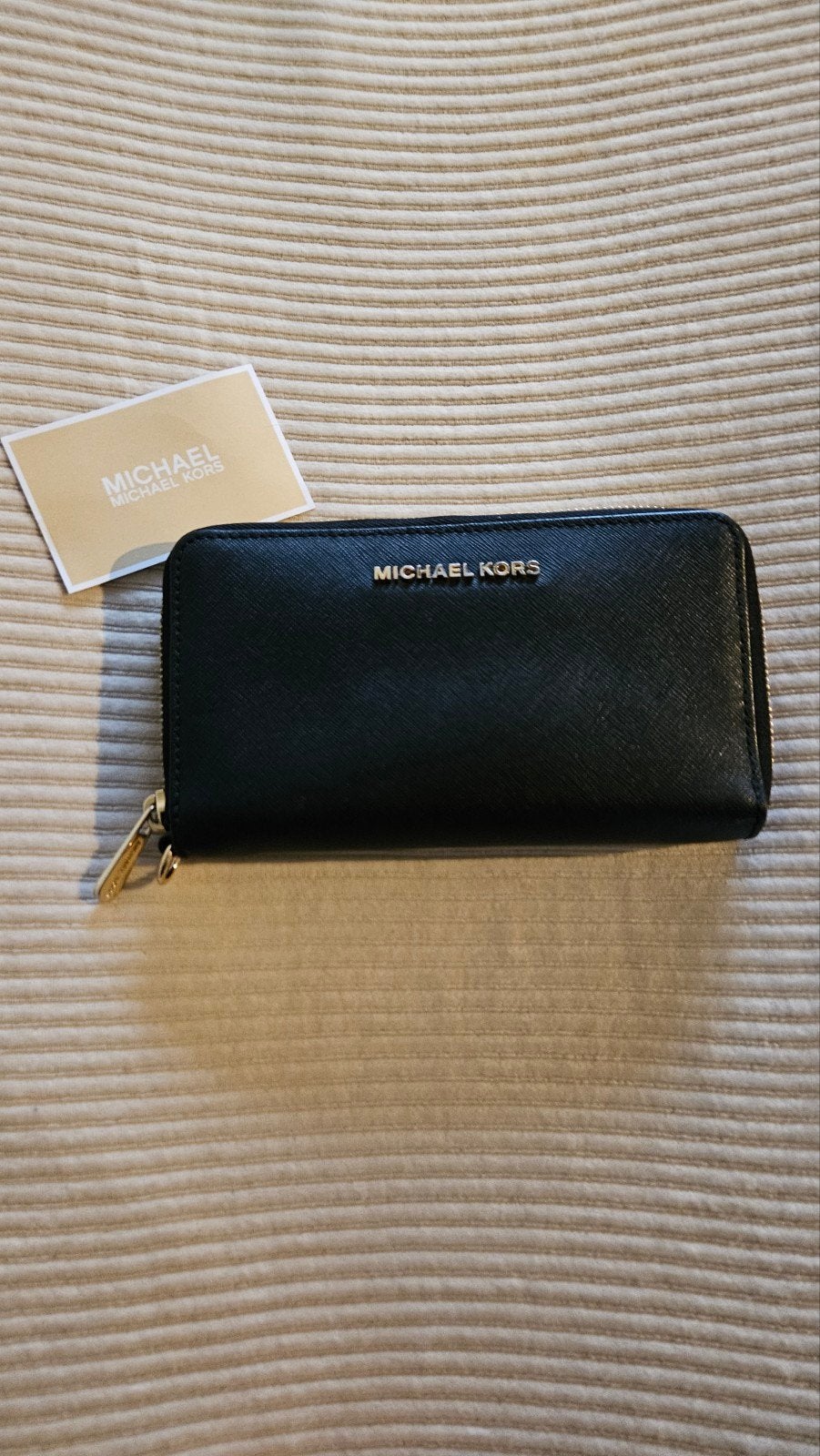 Michael Kors portomonnee, Sieraden, Tassen en Uiterlijk, Overige merken, Zwart, Ophalen of Verzenden, Zo goed als nieuw