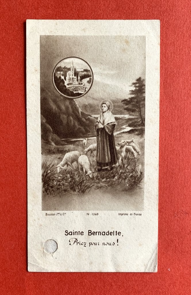 Relikwie Reliek Heilige Bernadette Soubirous Relique, Ophalen of Verzenden, Gebruikt, Kaart of Prent, Christendom | Katholiek