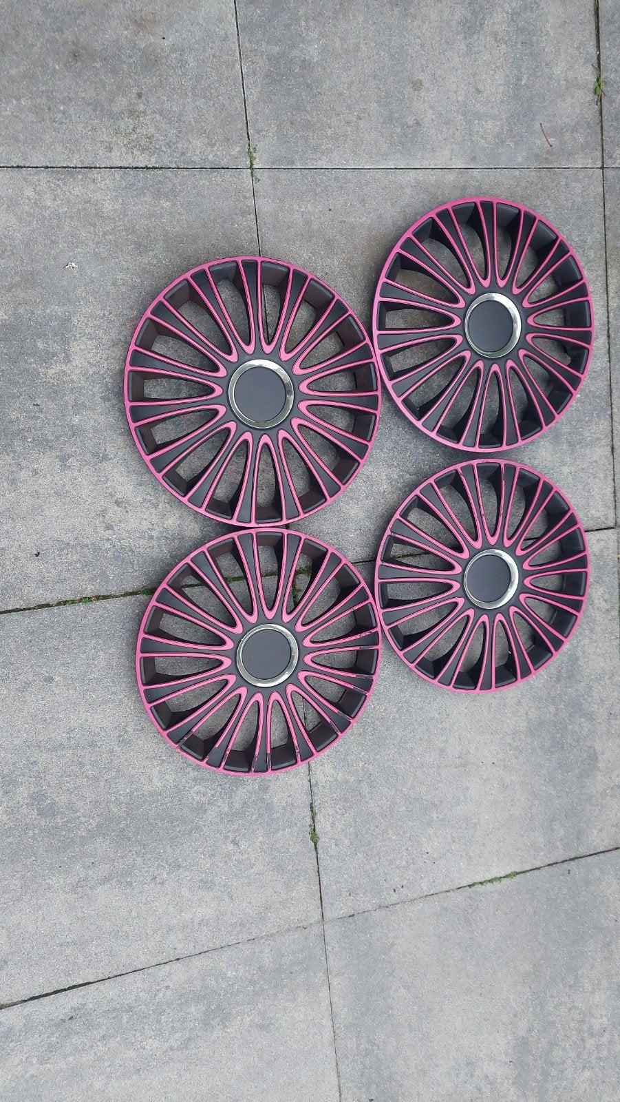 4 roze wieldoppen 14 inch, Ophalen, Nieuw
