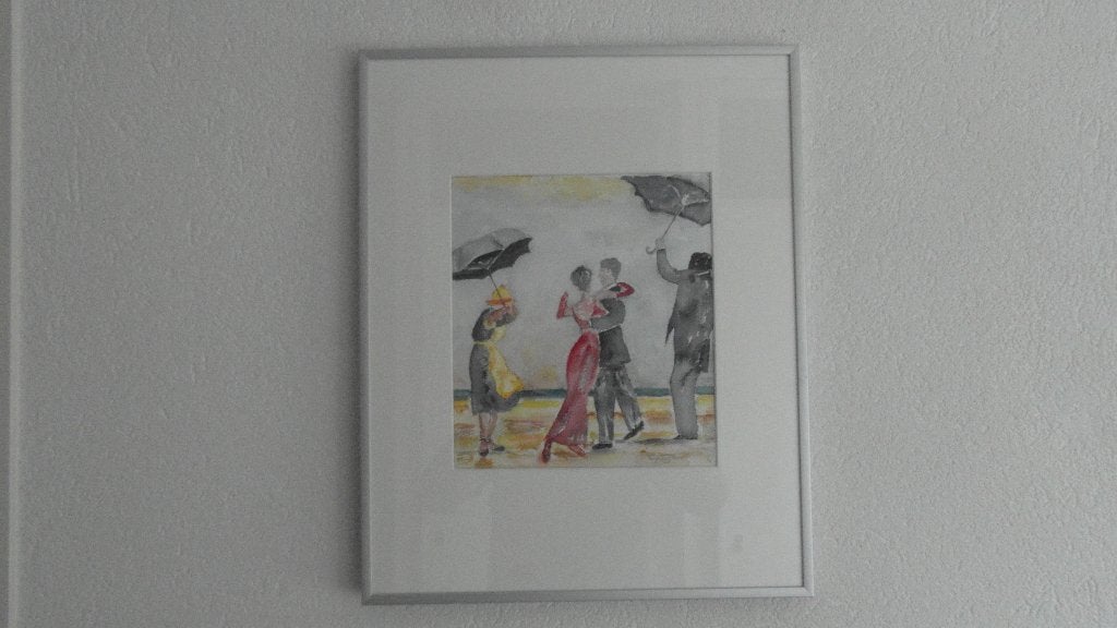 WIEGMANS een fraaie ingelijste aquarel, goedkoop, Ophalen of Verzenden, Ingelijst, Aquarel