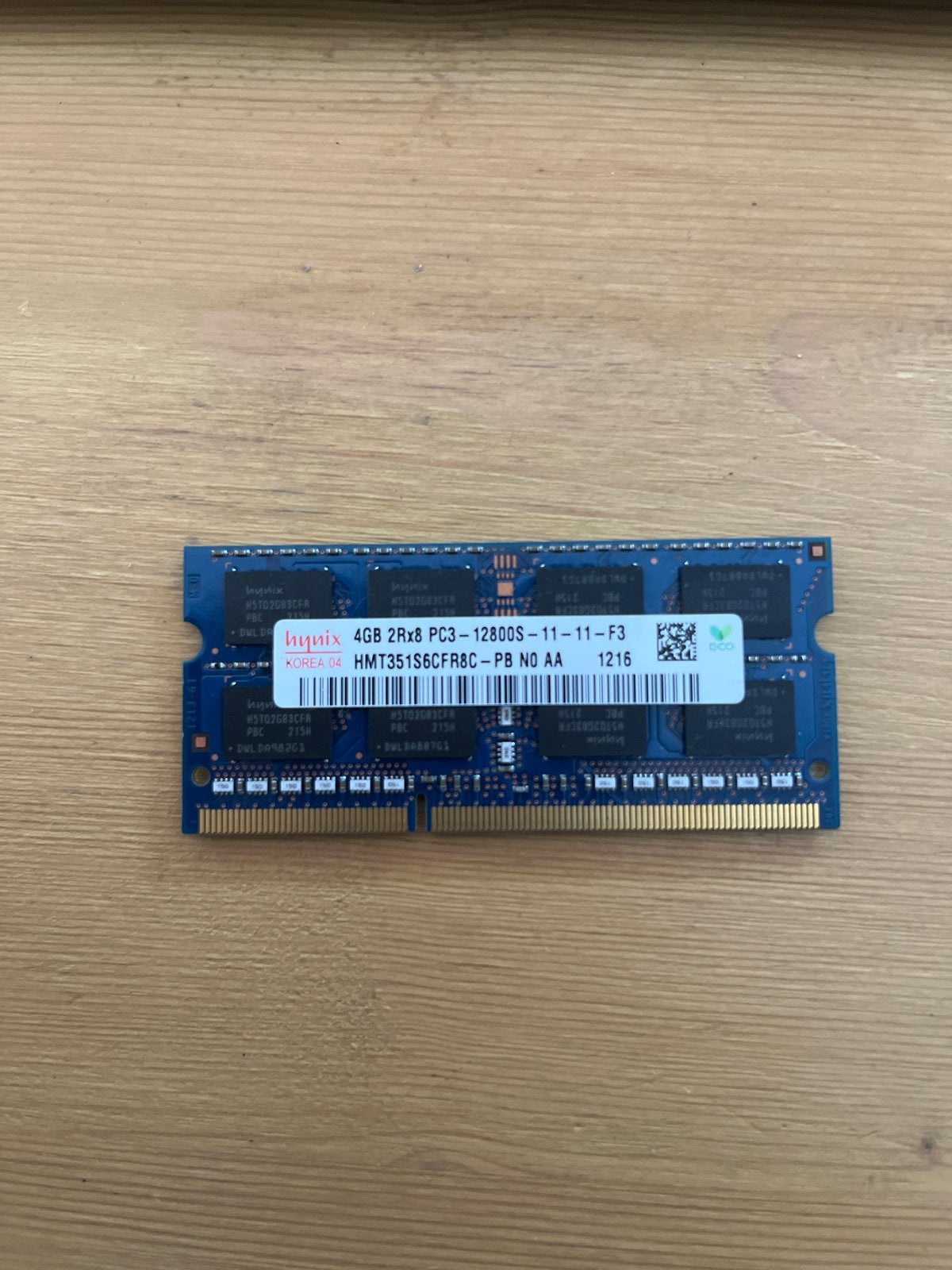 Hynix 4GB DDR3L Laptop RAM Geheugen (PC3-12800S / 1600MHz), Gebruikt, DDR3, Ophalen of Verzenden, Laptop