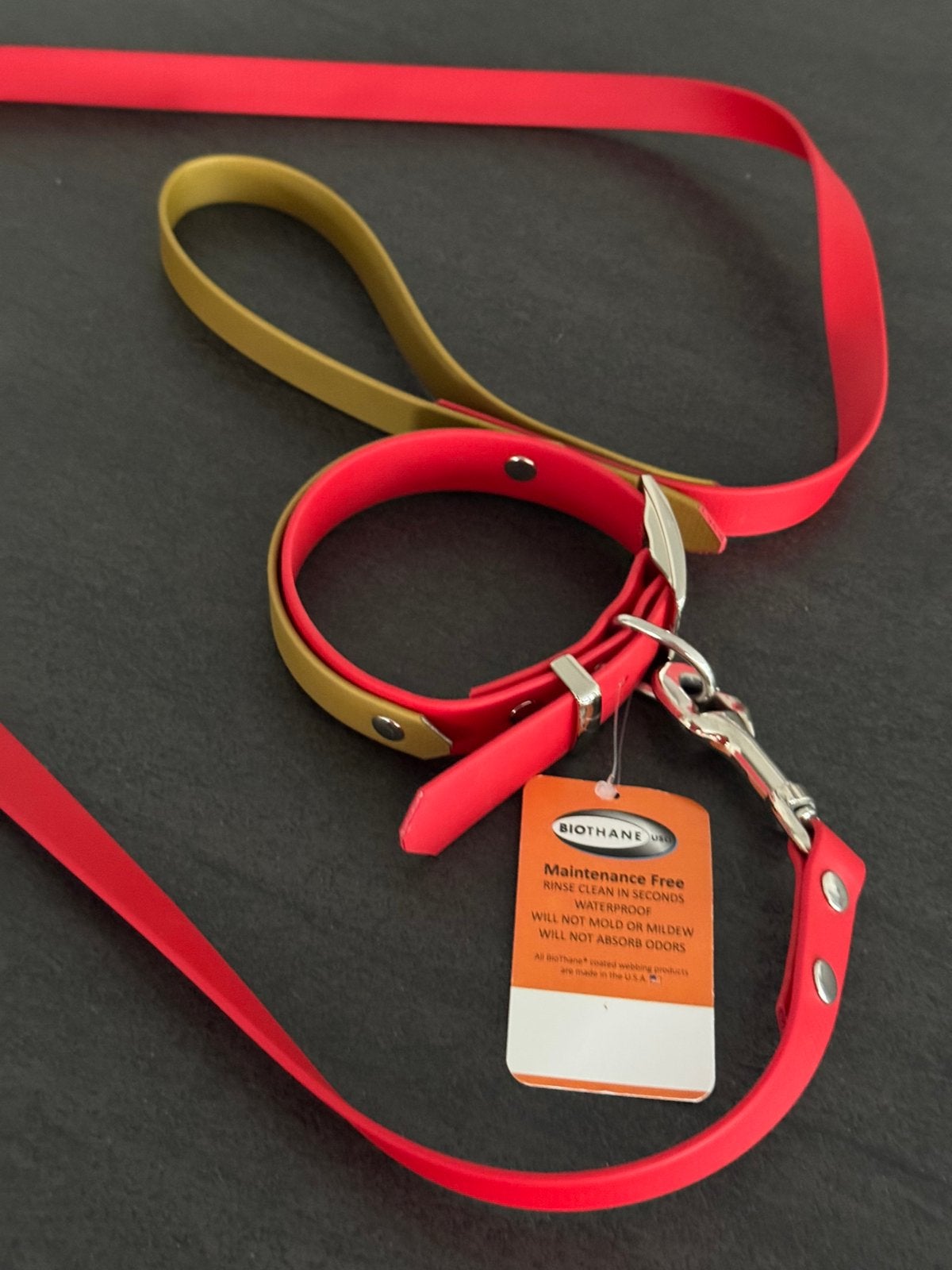 Hondenriem + Halsband NIEUW biothane 150cm, Ophalen of Verzenden, Nieuw