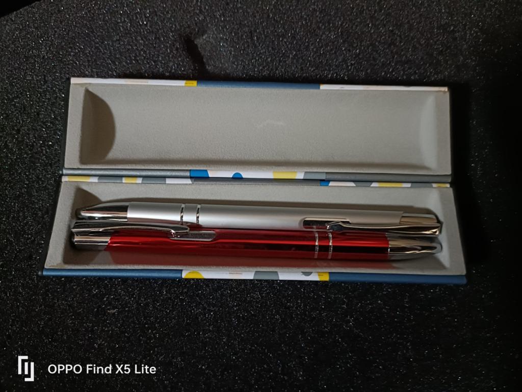 Luxe Pennenset - Zilver en Rood met Doosje, Overige merken, Pennenset, Nieuw, Met doosje