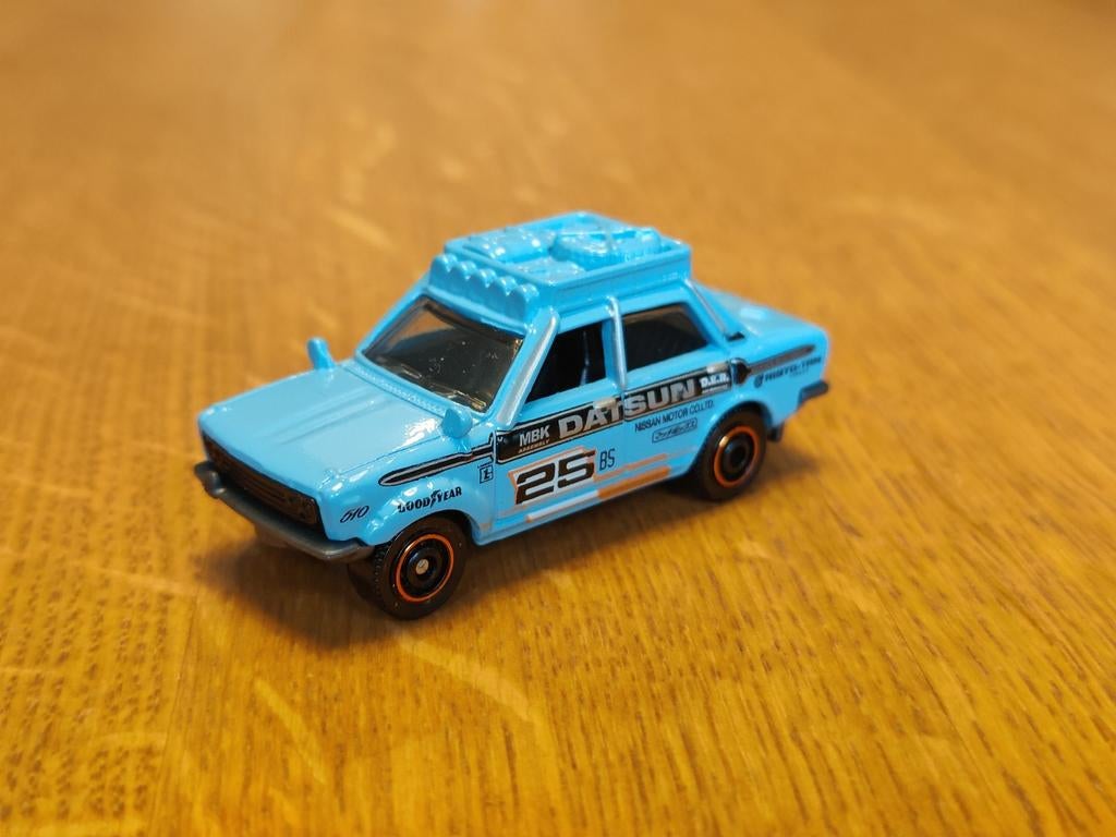 Matchbox Datsun 510 BLAUW, Ophalen of Verzenden, Zo goed als nieuw, Auto