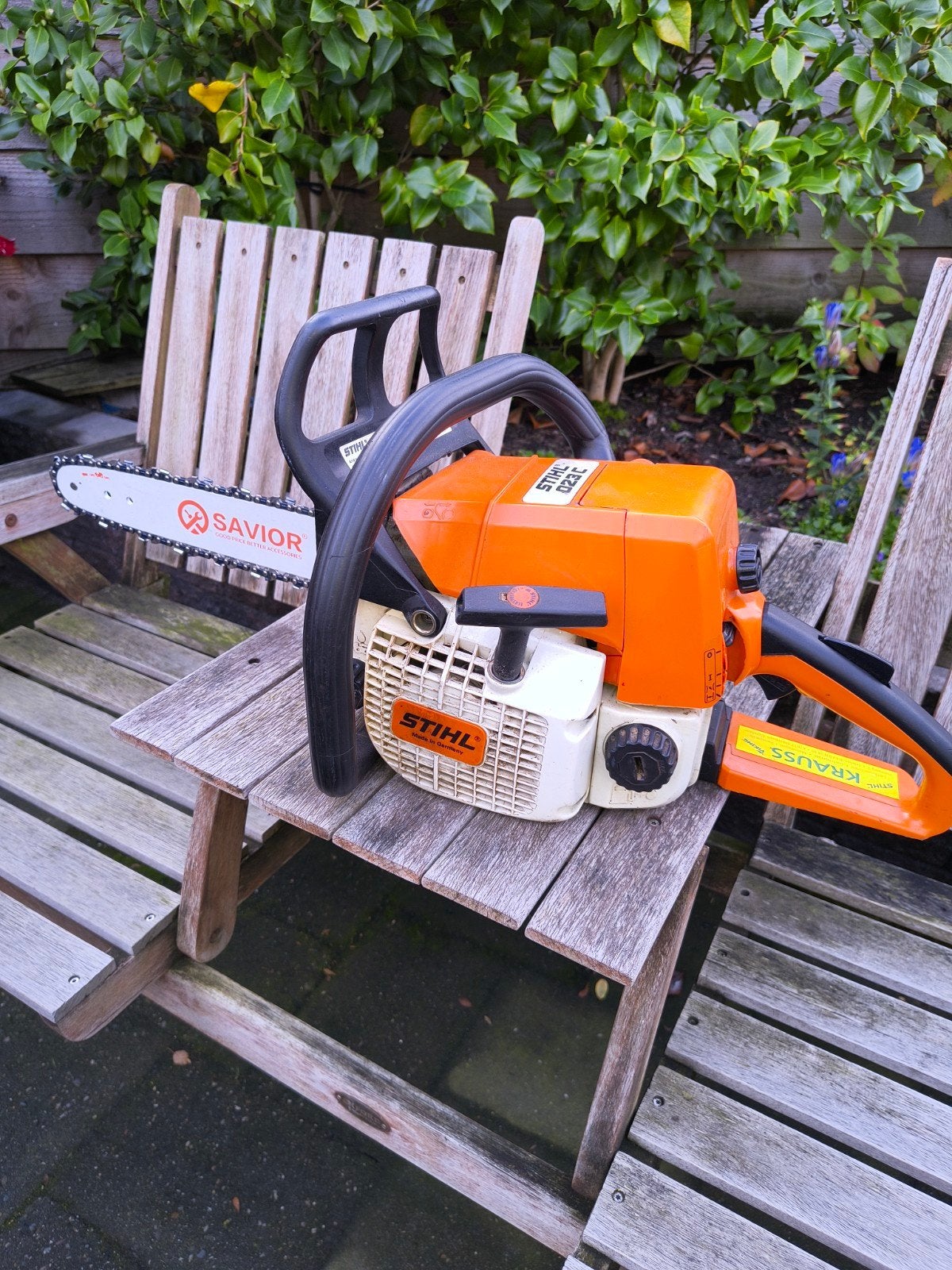 Stihl 023C Kettingzaag - Krachtig en Betrouwbaar, Doe-het-zelf en Verbouw, Ophalen, Stihl, Gebruikt, 70 mm of meer