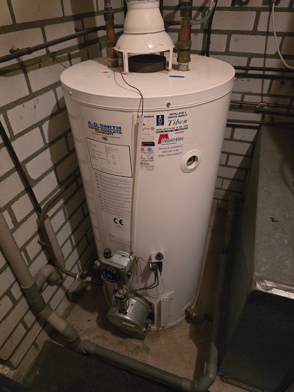 A.O. Smith Boiler PGCS 30 N - Goed onderhouden, Ophalen, Gebruikt, Aardgas, 100 liter of meer