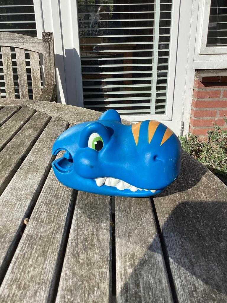 Blauwe dinosaurus speelgoed hoofd - Scootaheadz, Ophalen of Verzenden, Gebruikt