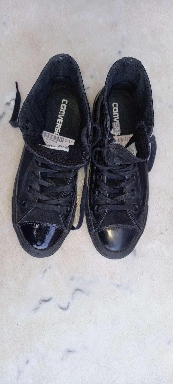 CONVERSE ALL STAR LEREN ENKELHIGE SNEAKERS MAAT 37., Kleding | Dames, CONVERSE ALL STAR., Zwart, Ophalen of Verzenden, Sneakers of Gympen