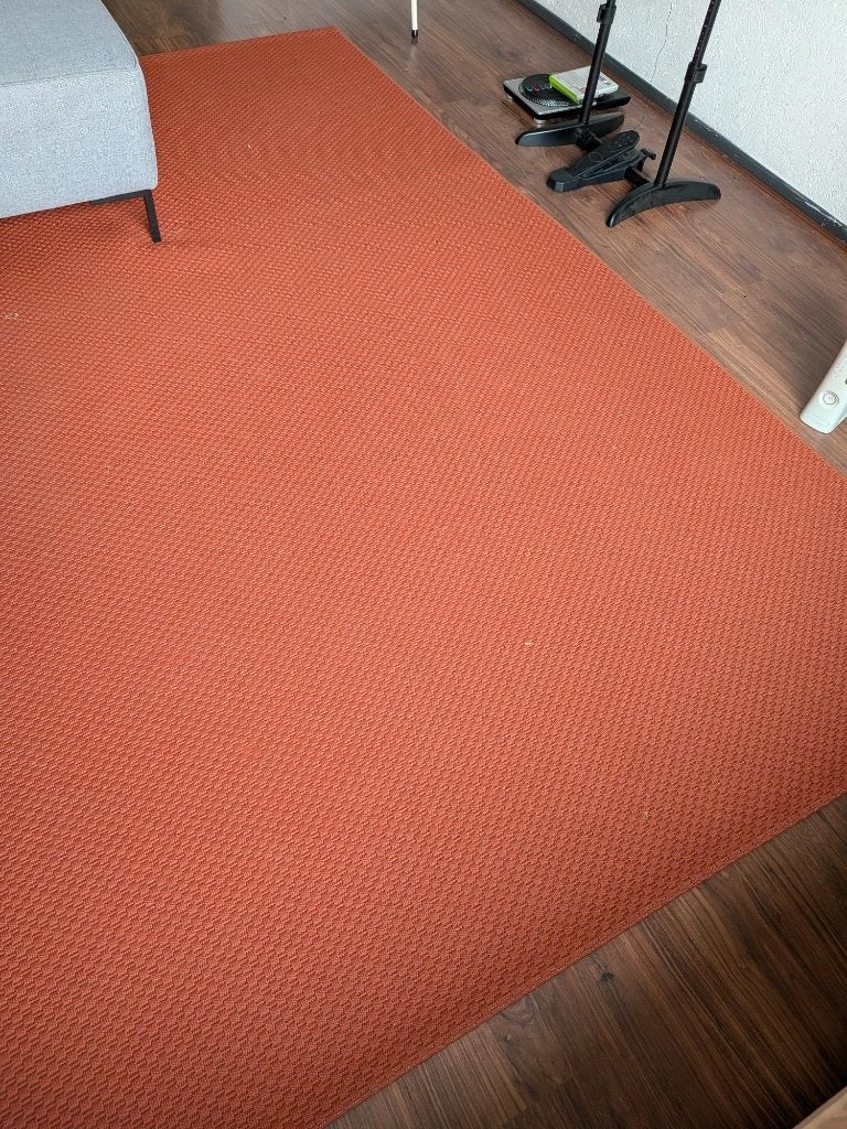 Vloerkleed, Huis en Inrichting, Ophalen, 200 cm of meer, Oranje, Zo goed als nieuw