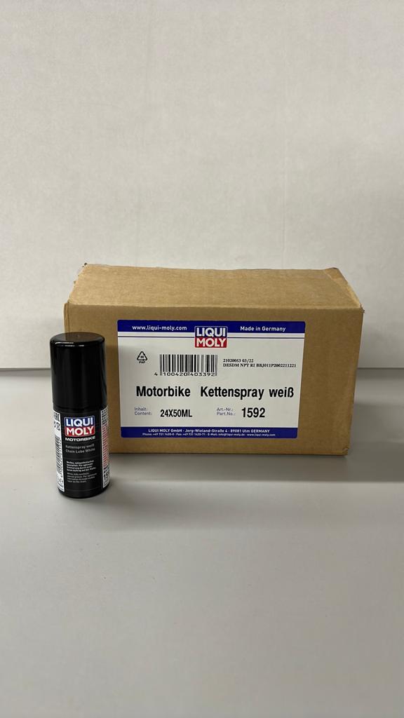 16x Liqui Moly Motorbike Kettingspray Wit 50ml - Kettingvet, Verzenden