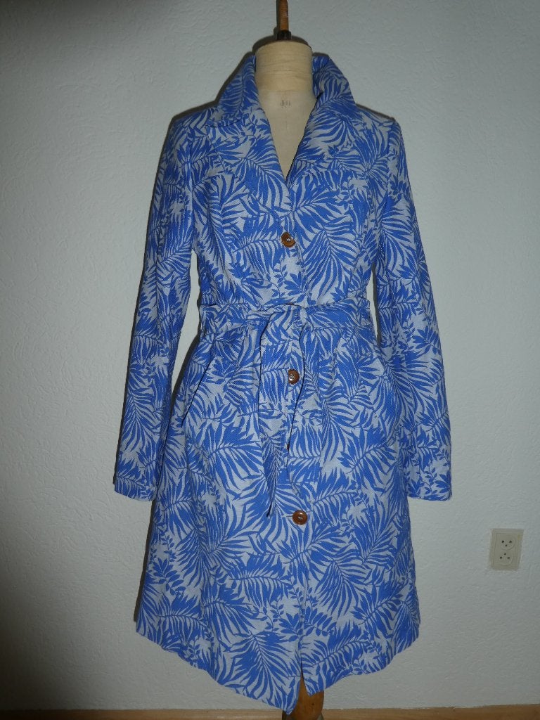 NIEUW Sissy-Boy dames jas M model Kate blauw wit blaadjes, Kleding | Dames, Jassen | Winter, Maat 38/40 (M), Nieuw, Sissy-Boy