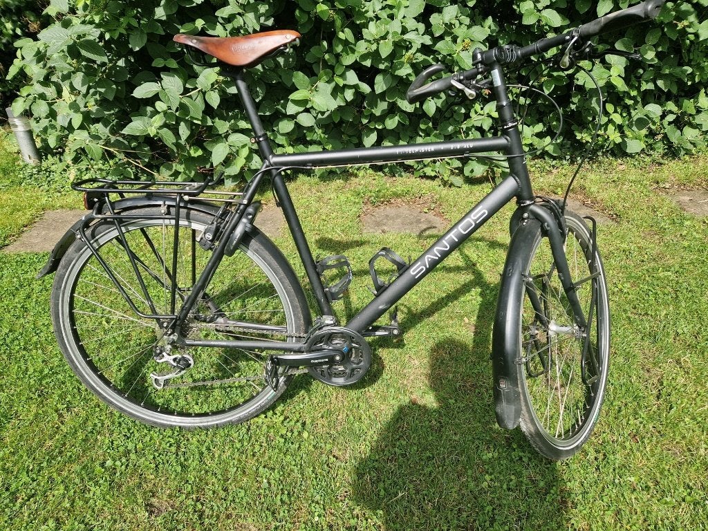 Santos Travelmaster 2.8 alu vakantie fiets heren 61cm, Gebruikt, Velgrem, Versnellingen, 57 tot 61 cm