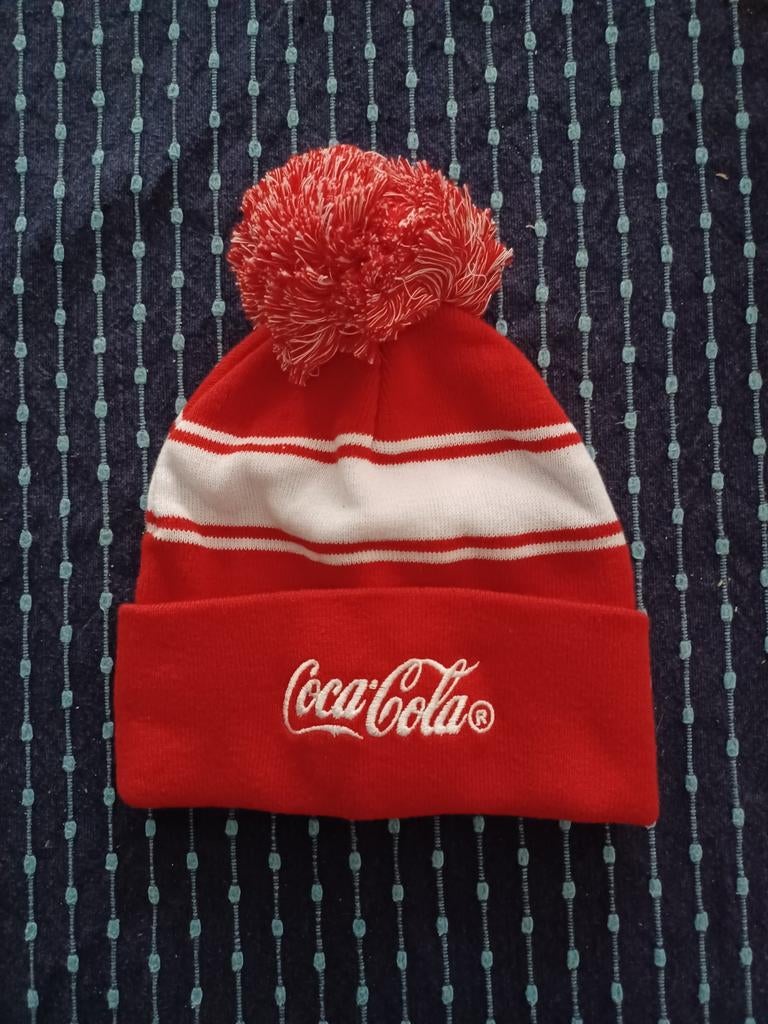 Coca-Cola Muts met pompon - Rood/Wit, Coca-Cola, Nieuw, Overige maten, Ophalen of Verzenden